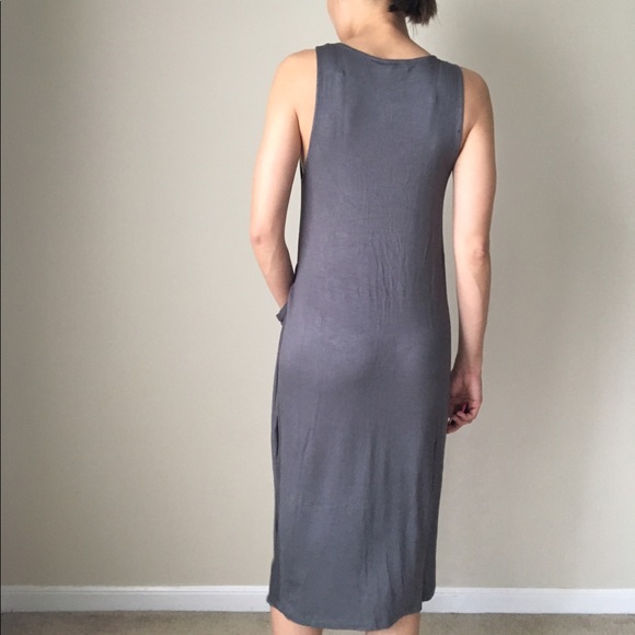 Aussie soft twisted drape midi dress - Picture 3 of 5