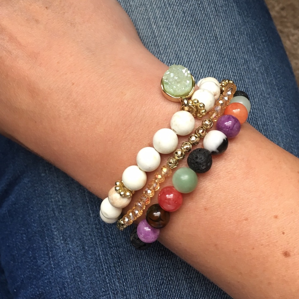Mint Druzy bracelet