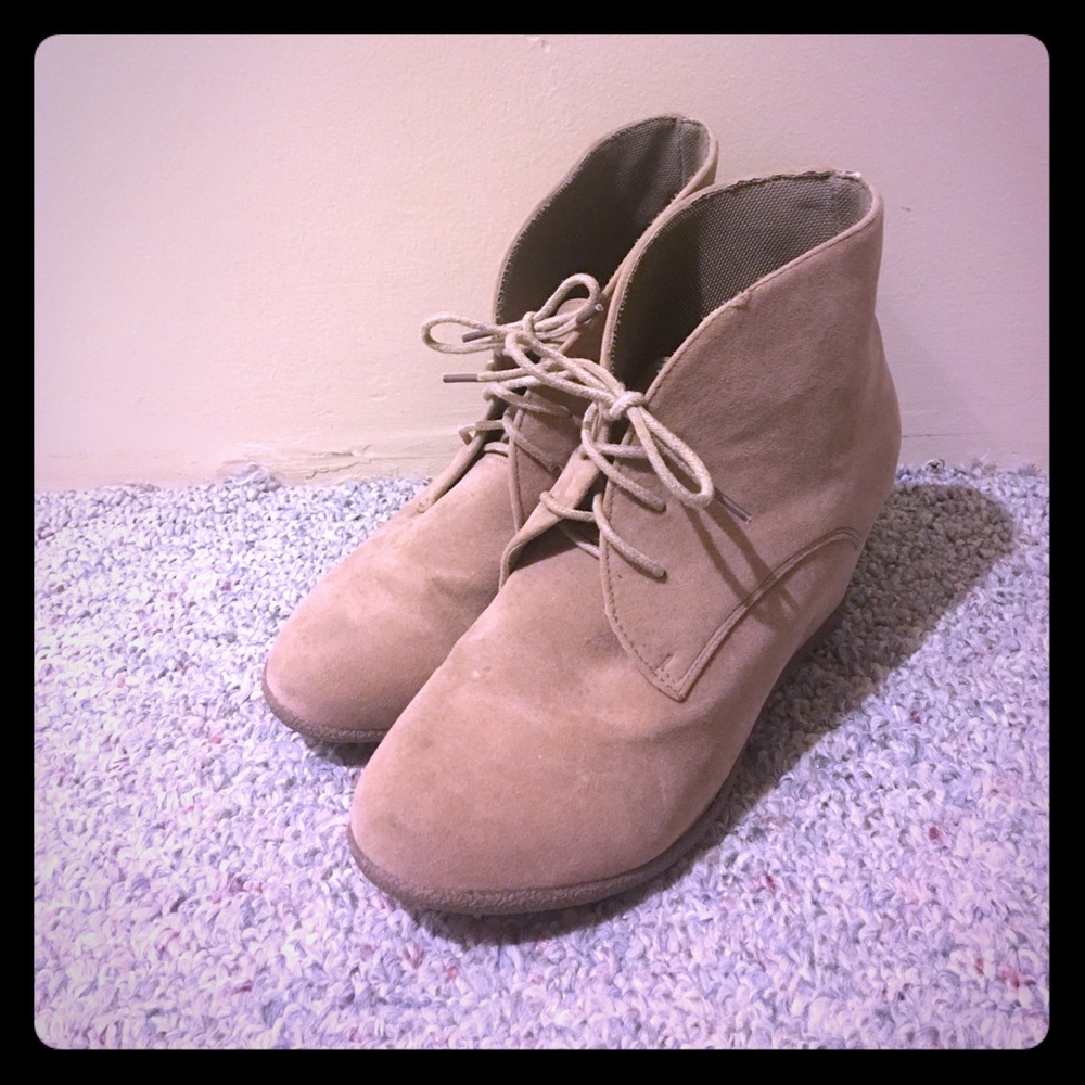 Wedge heel booties