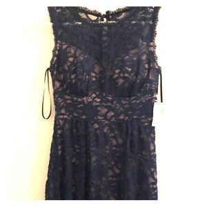 Navy Blue stretchy lace dress