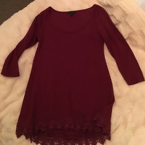 Burgundy tunic