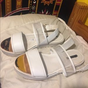 White styled forever 21 sandals☀️