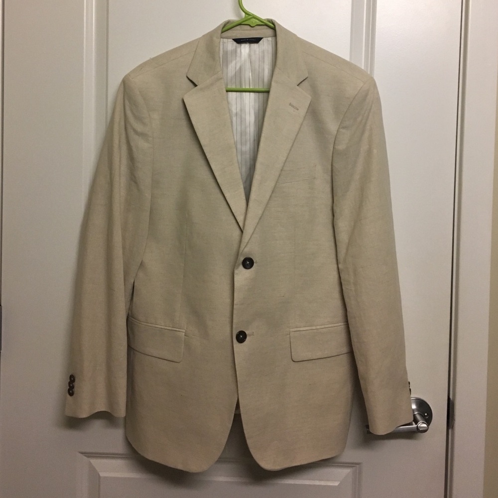 Banana Republic Men's Cream Linen Blazer