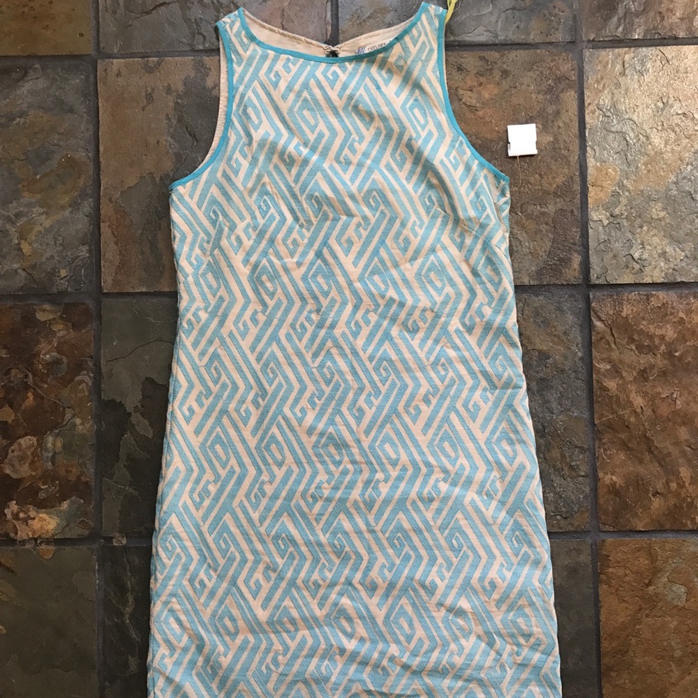 Teal and Tan Summer Dress NWT