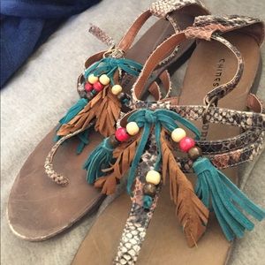 Chinese Laundry Snakeskin Sandals