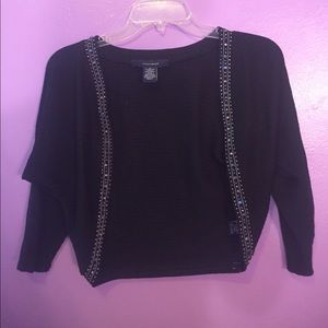 Black ribbed cardigan