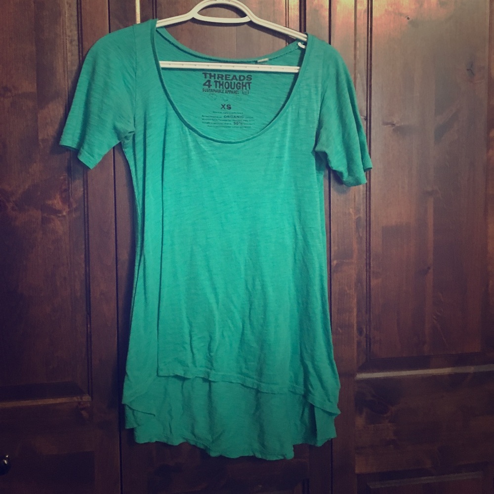 Teal long t shirt