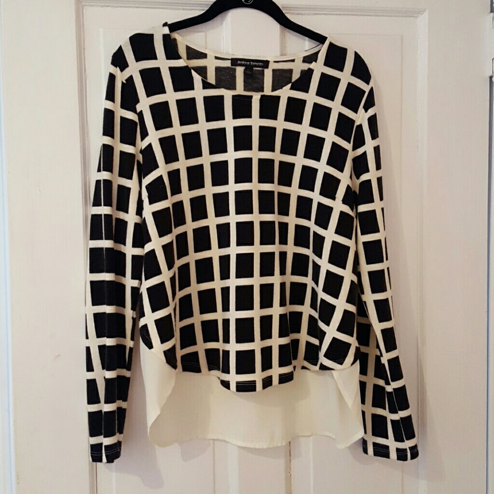 Jealous Tomato chiffon-back sweater