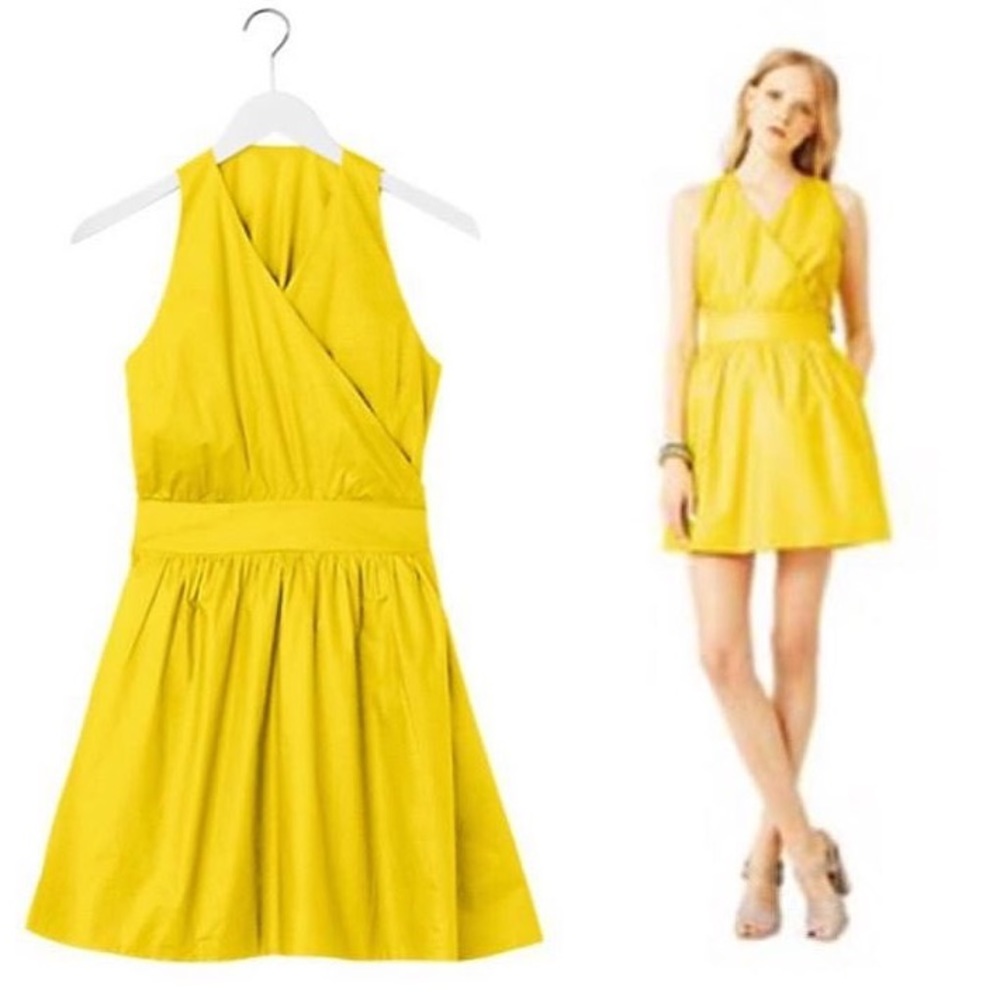 Kate Spade VNeck Cotton Open Back Sleeveless Wrap