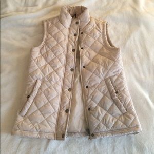 Cream puffer vest
