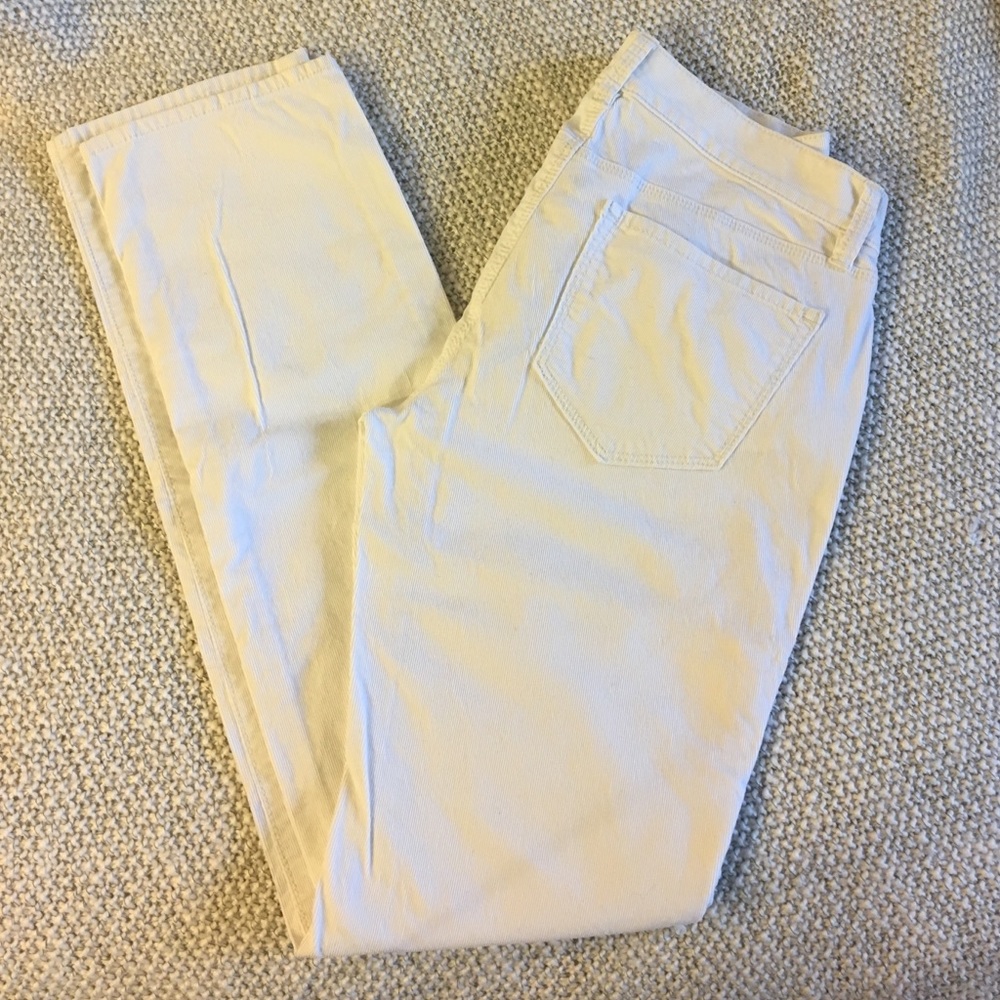 Ann Taylor Cream Modern Fit Corduroy Pants
