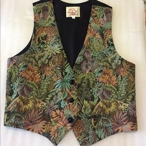 Woman's Vest Vintage Jungle Theme