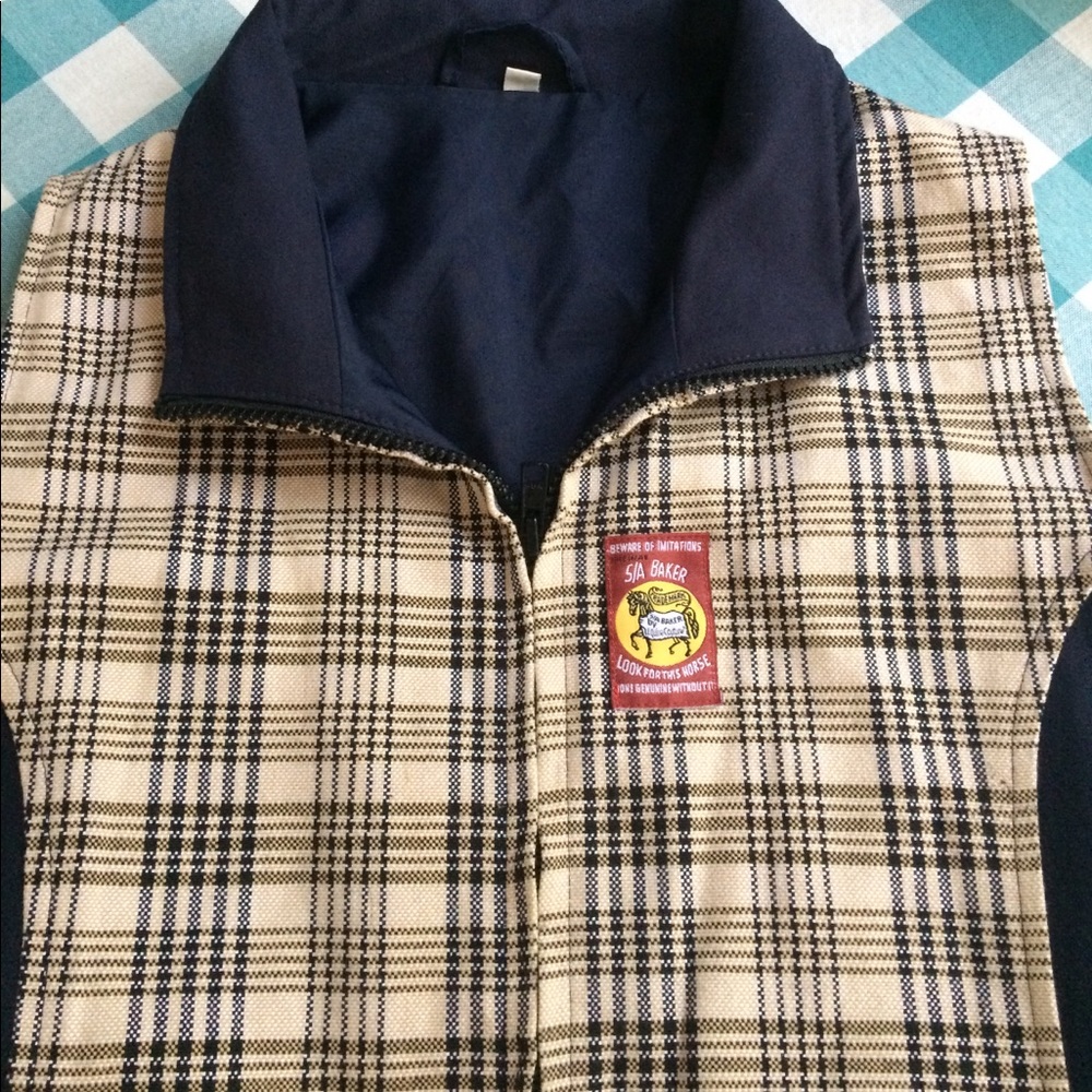 Baker 5A plaid and navy vest size large 🐴