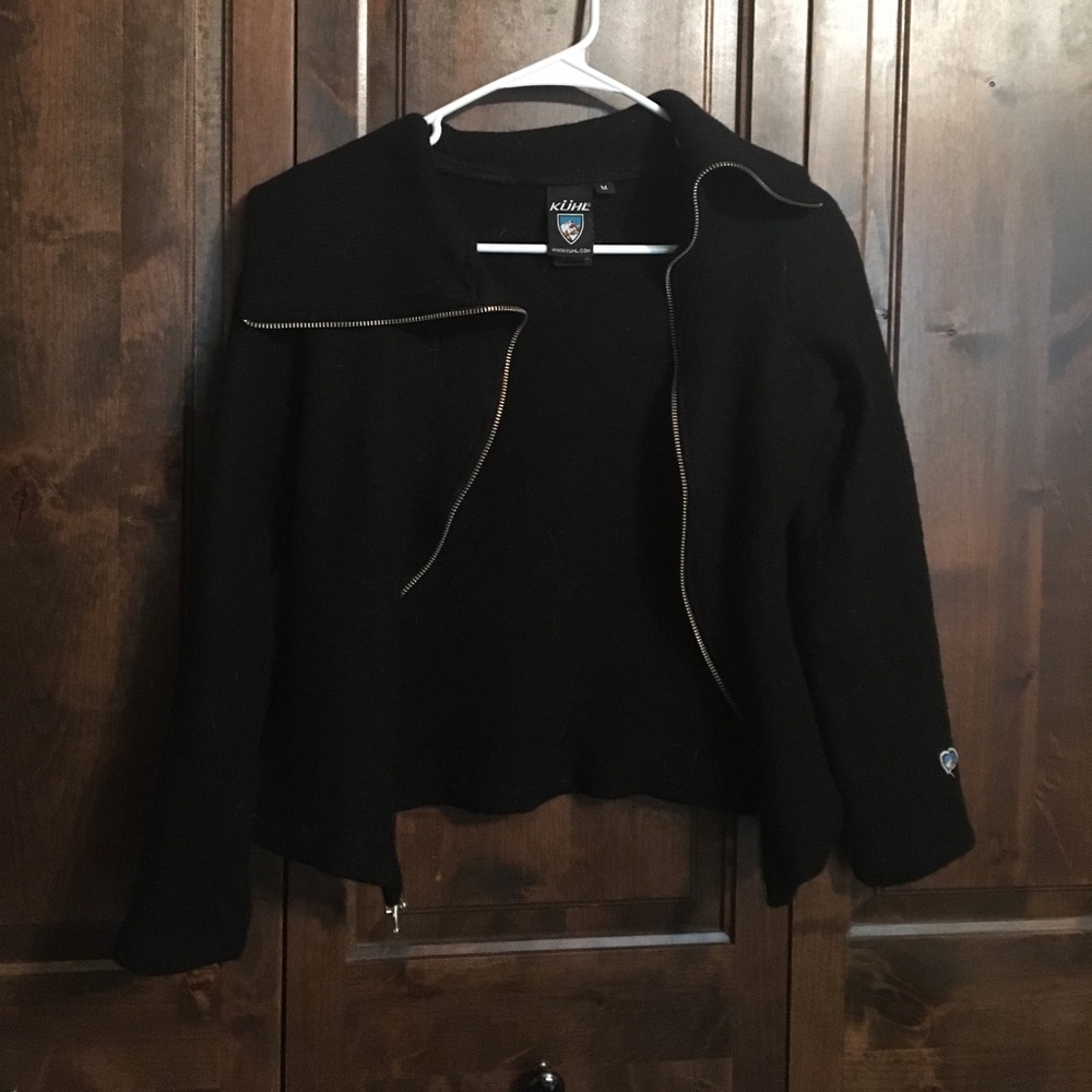 Wool zip up sweater