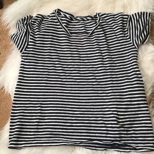 J. Crew Tops - J. Crew Navy striped 100% Linen Tee J. Crew Tops - J. Crew Navy striped 100% Linen Tee