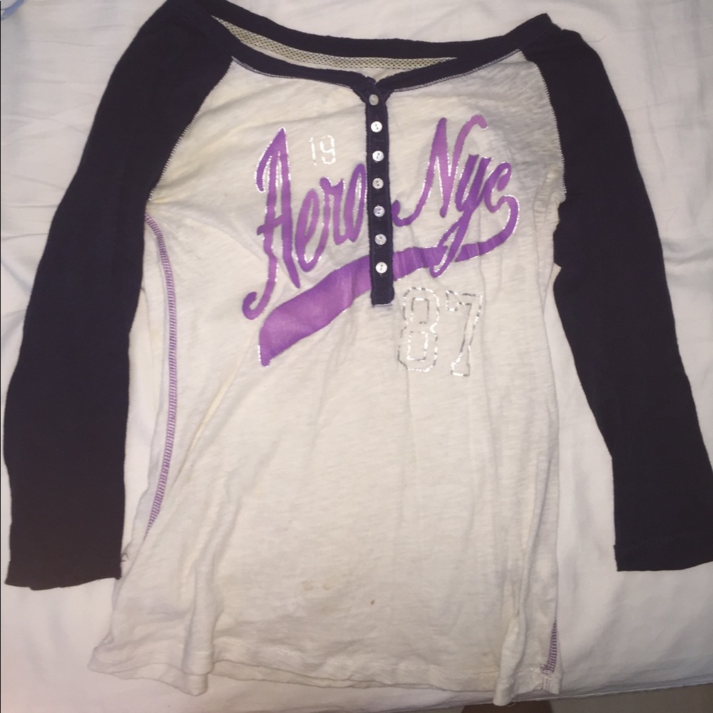 Aeropostale logo baseball tee