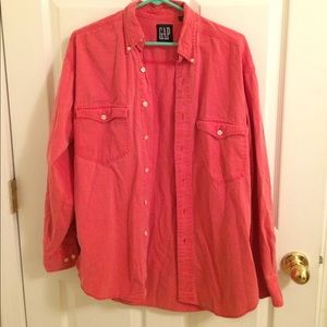 Coral button up