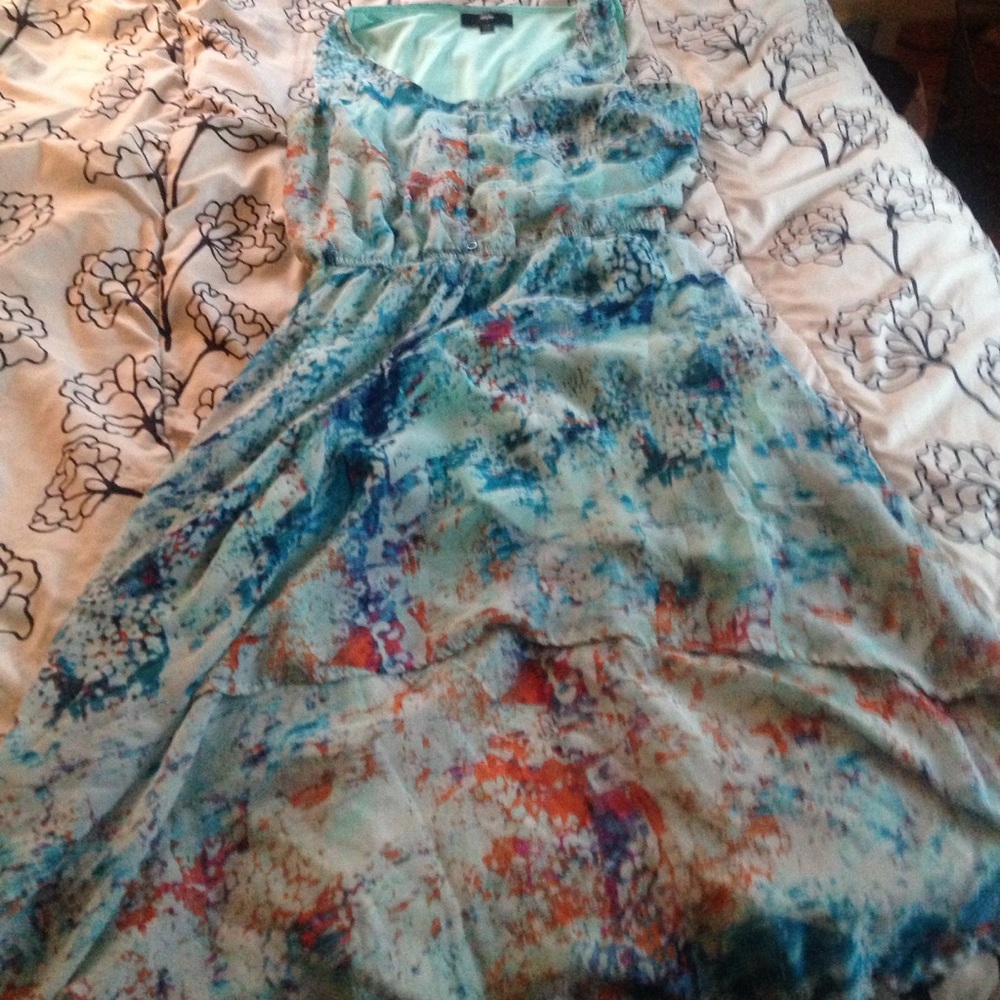 Blue hi low dress