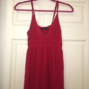 Adjustable Spaghettistrap dress, cinch under bust