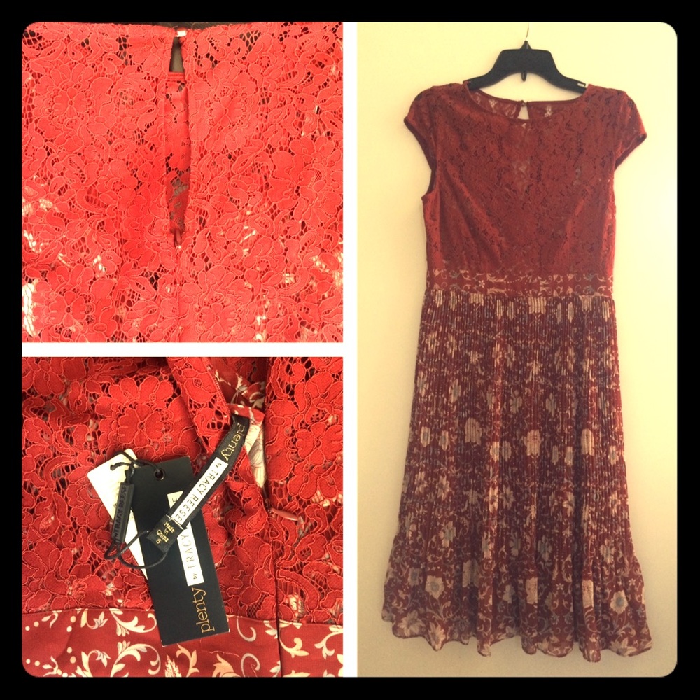 Anthropologie lace and floral dress