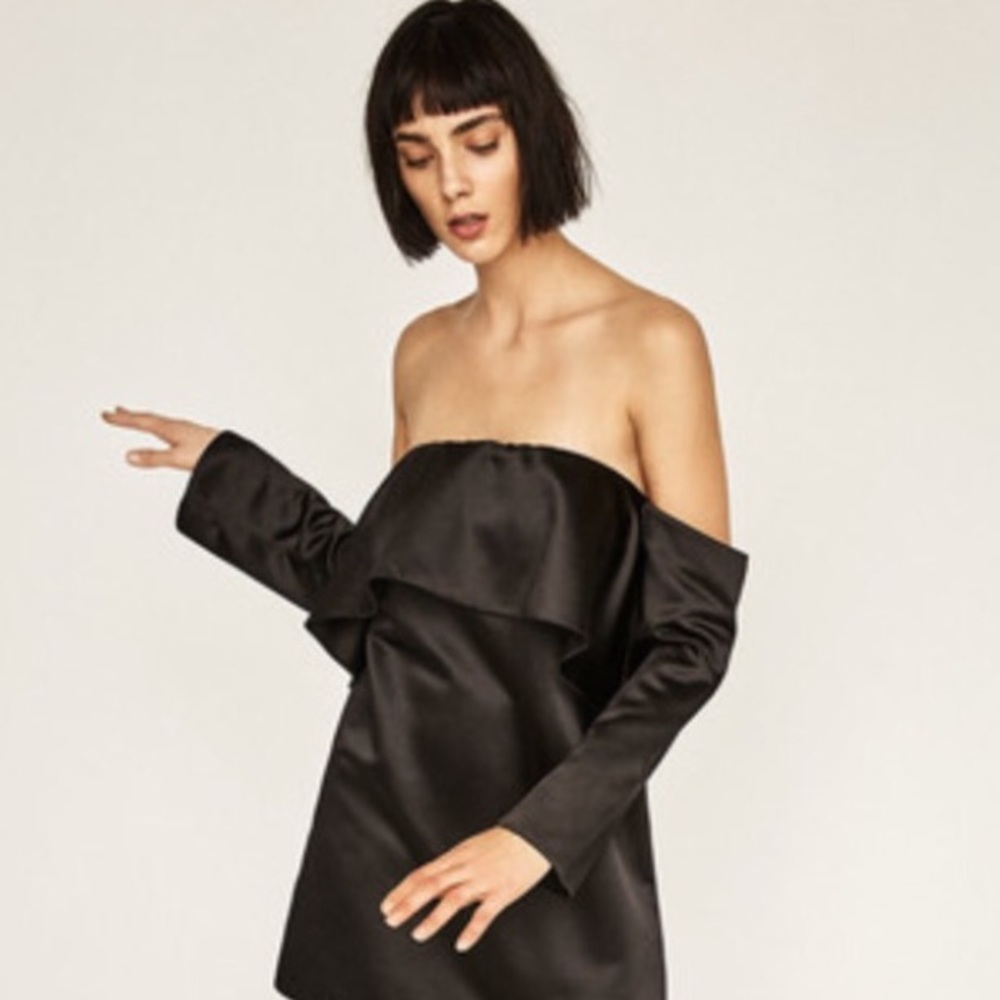 Zara off-the-shoulder mini dress
