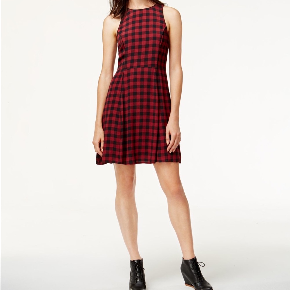 Sanctuary plaid dress NWT