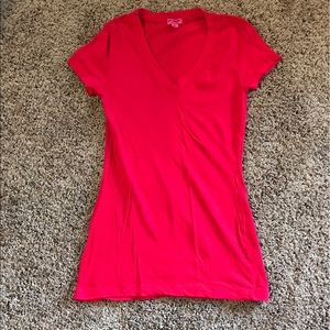 Red V-Neck Tee