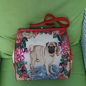 rare Isabella Fiore new beaded pug purse.