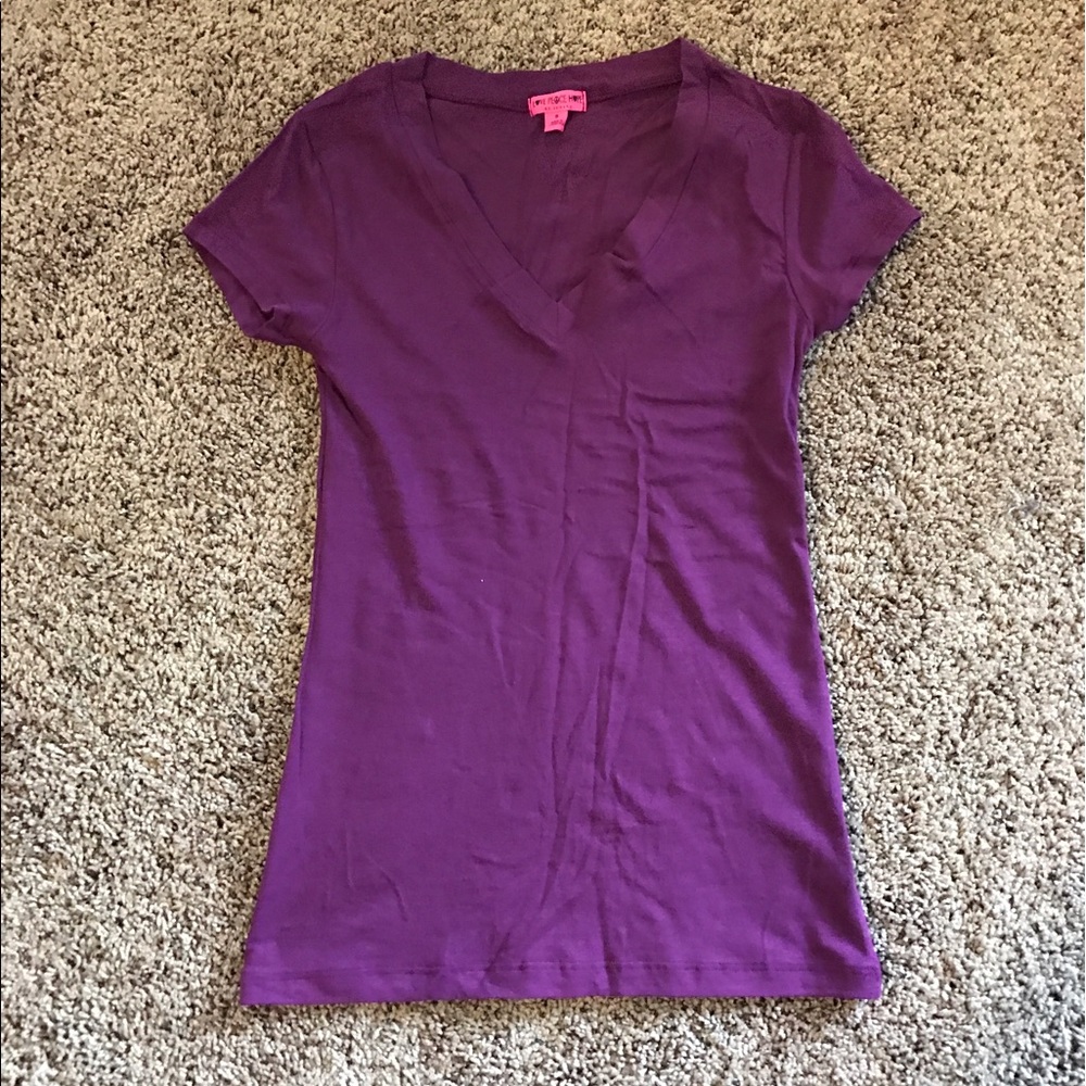 Purple V-Neck Tee