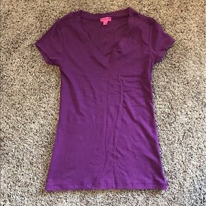 Purple V-Neck Tee