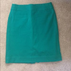 Turquoise pencil skirt