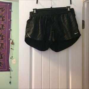Black Patterned Nike Shorts