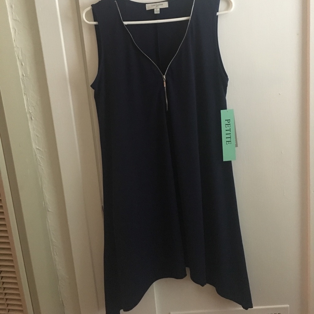 Blue zipper dress