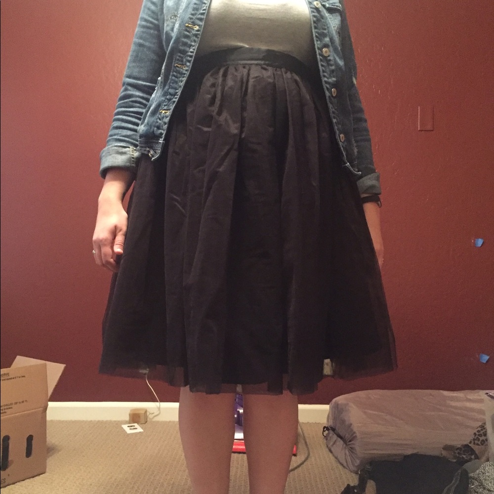 Eloquii black tulle skirt