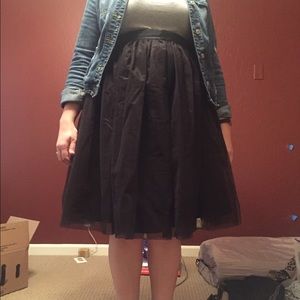 Eloquii black tulle skirt