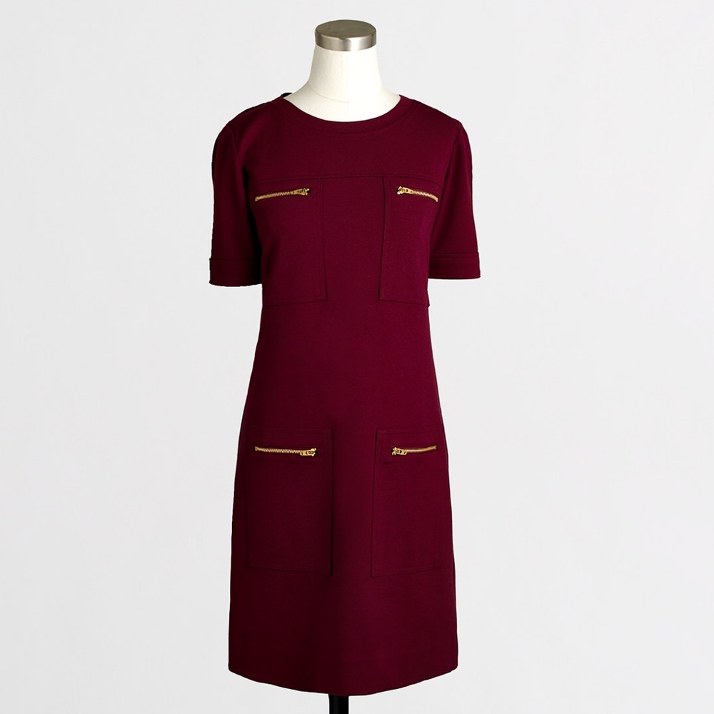 J Crew factory zipper ponte dress