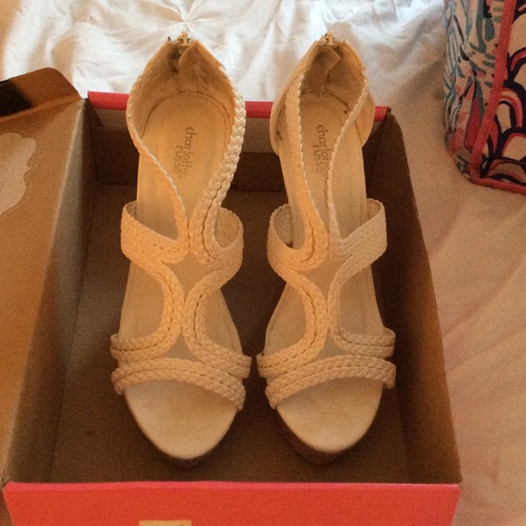 NWOT White Wedges - Picture 3 of 3