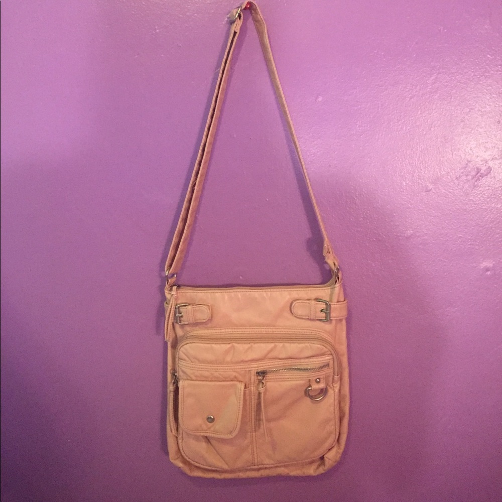 Light pink crossbody purse