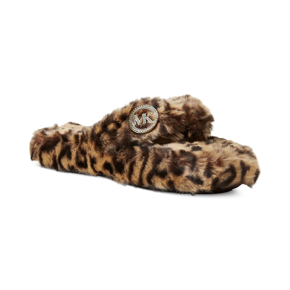 Michael Kors Faux Fur Thong Slippers