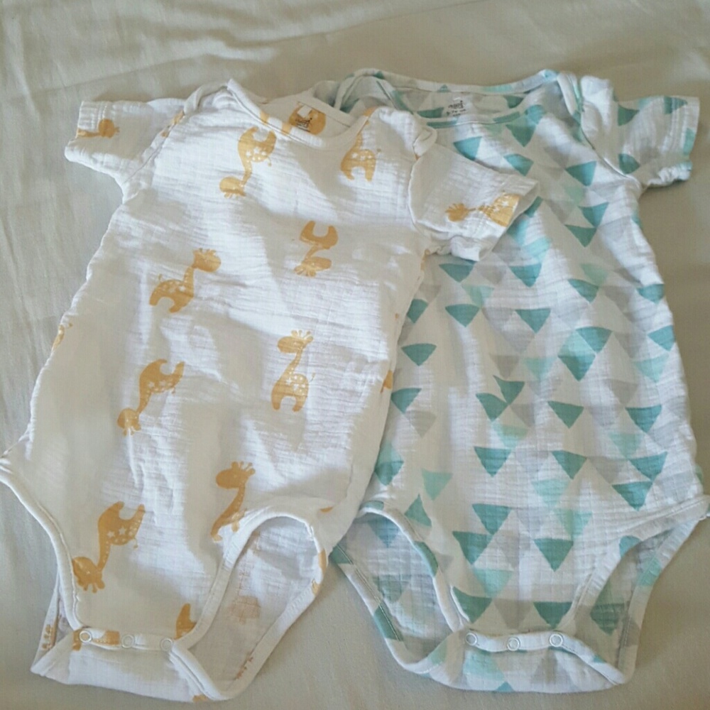 2 Aden and Anais onesies
