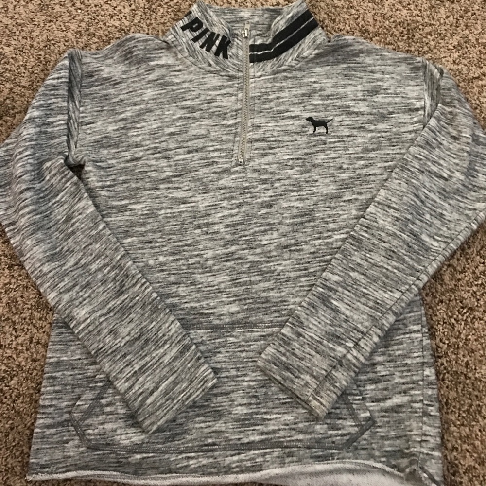 VS PINK quarter zip cowl sweater