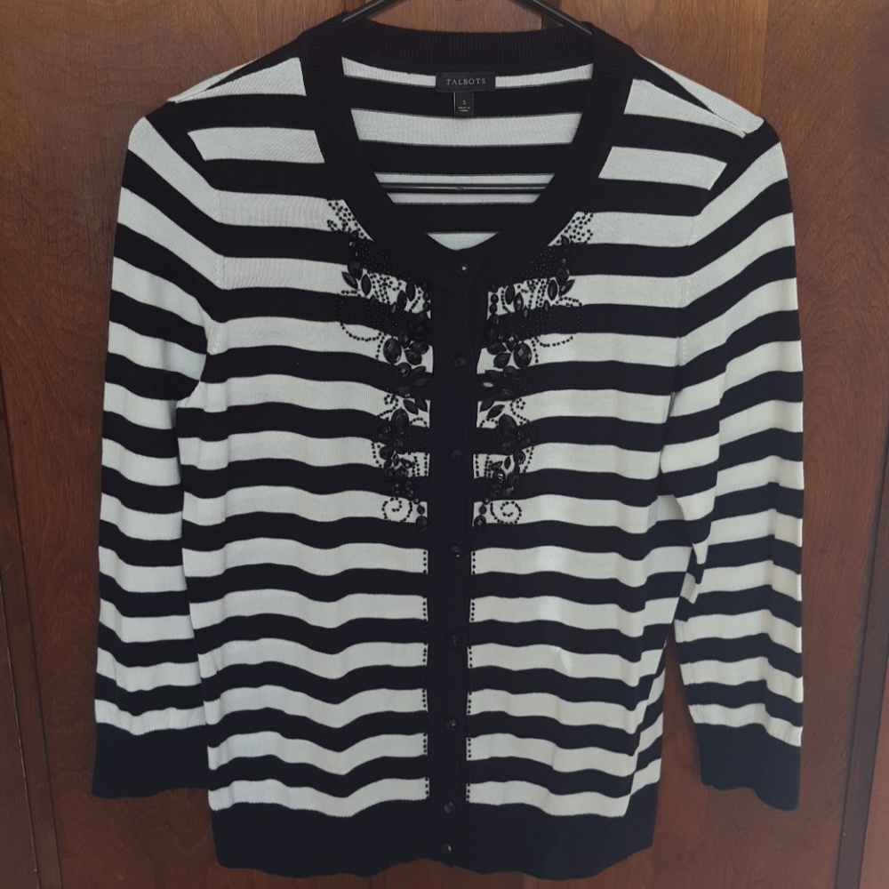 Talbots Striped Cardigan