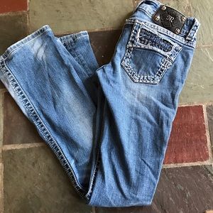 Miss me boot cut jeans rhinestone pockets sz 25