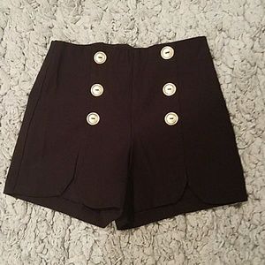 High-waisted shorts