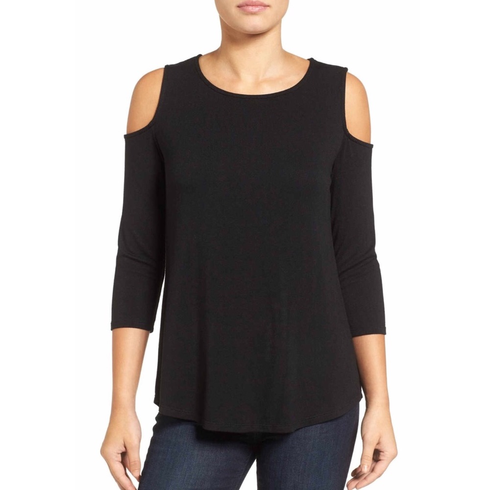 ⛔️SOLD ⛔️Halogen Knit Cold Shoulder Tee