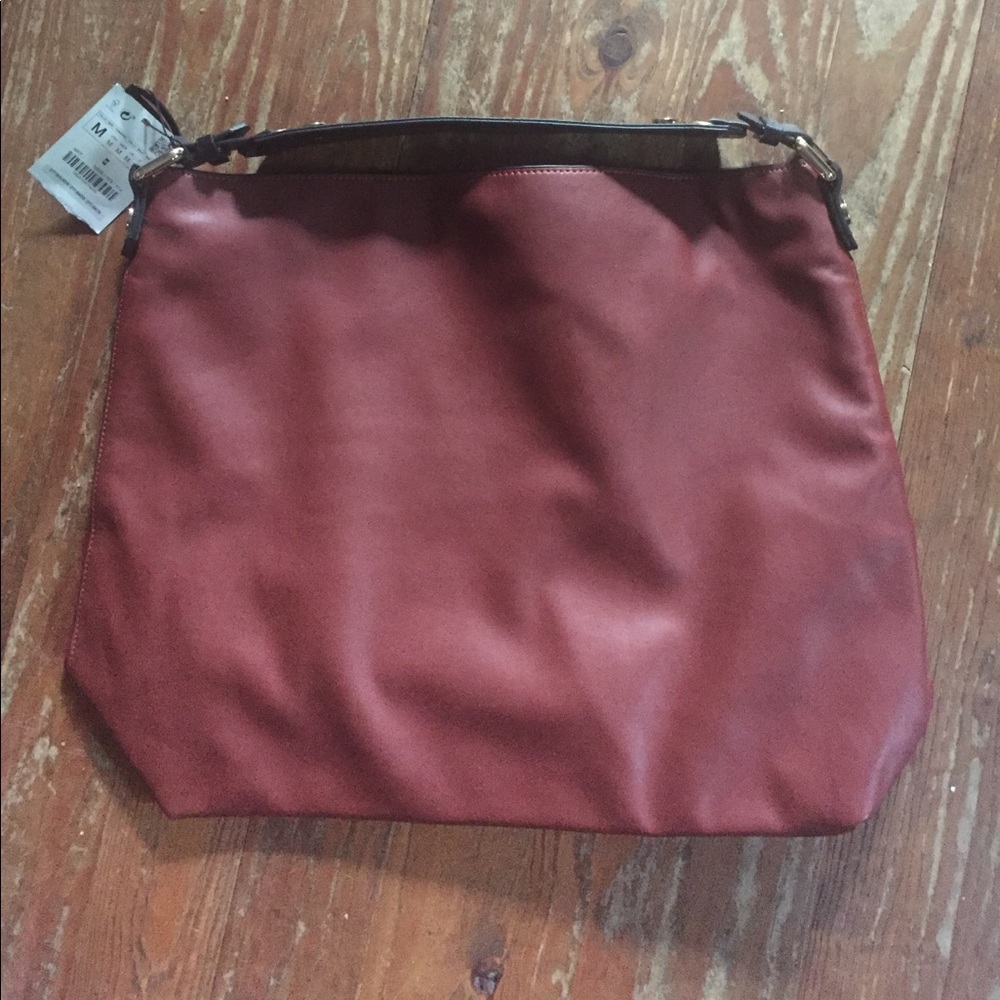 Zara burgundy shoulder bag