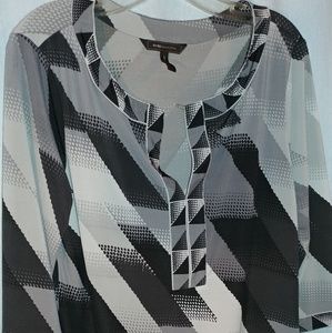 BGBC. Maxazaira Black Geometric Dress