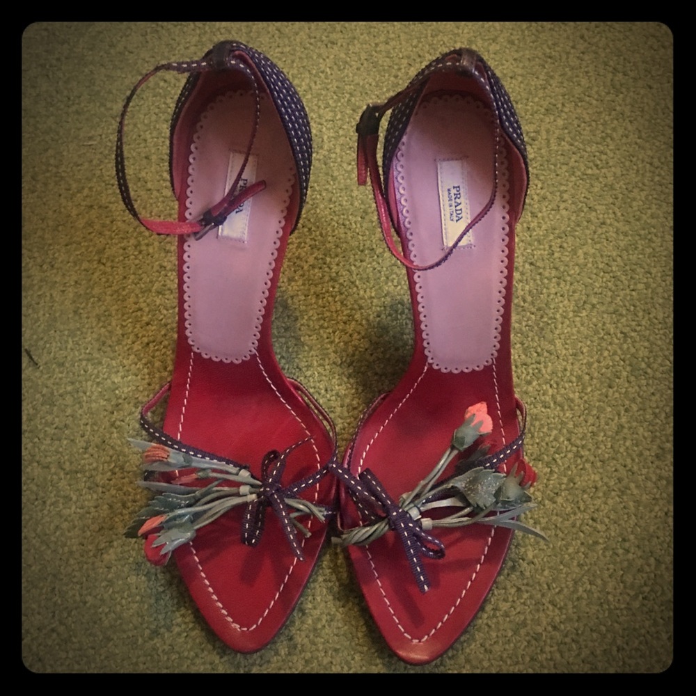 Prada Flower Sandals