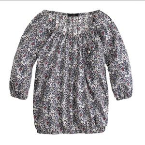 Liberty peasant top in June's Meadow floral