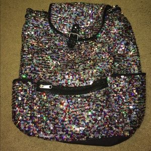 Girls Multicolor Sequence Backpack